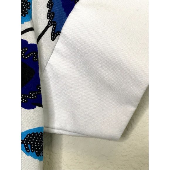 Chic Blue and White Patterned Mini Dress - Picture 10 of 12